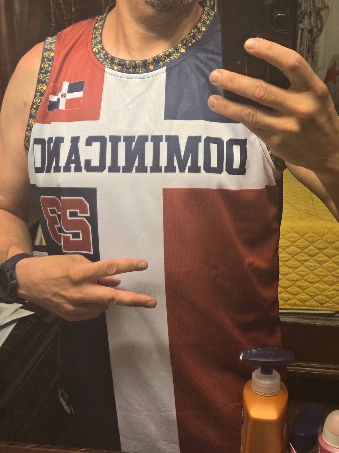 Customer photo review of Dominican Republic Custom Basketball Jersey