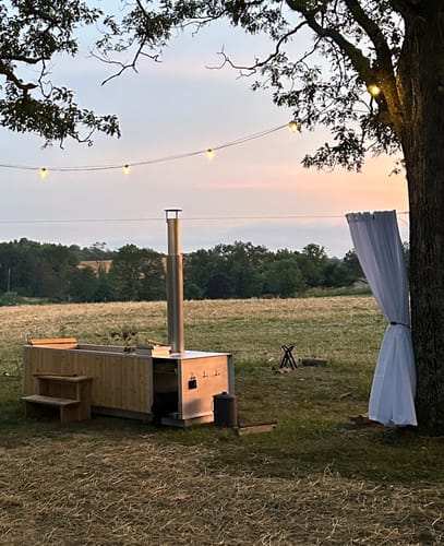 Customer photo review of Wood Burning Hot Tub