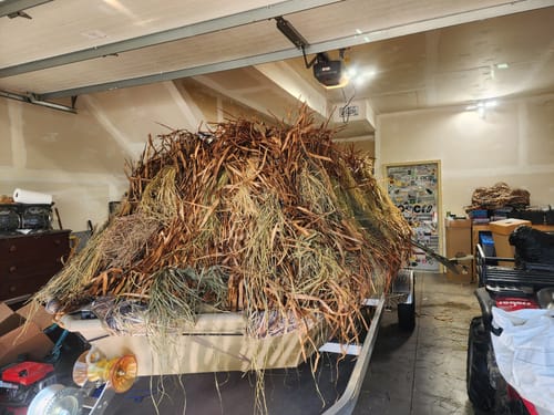 Customer photo review of Hunting Blind Raffia Grass (Pack)