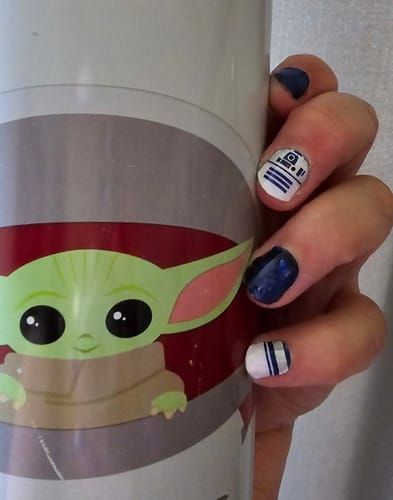 Customer photo review of R2D2 Star Wars Nail Wraps