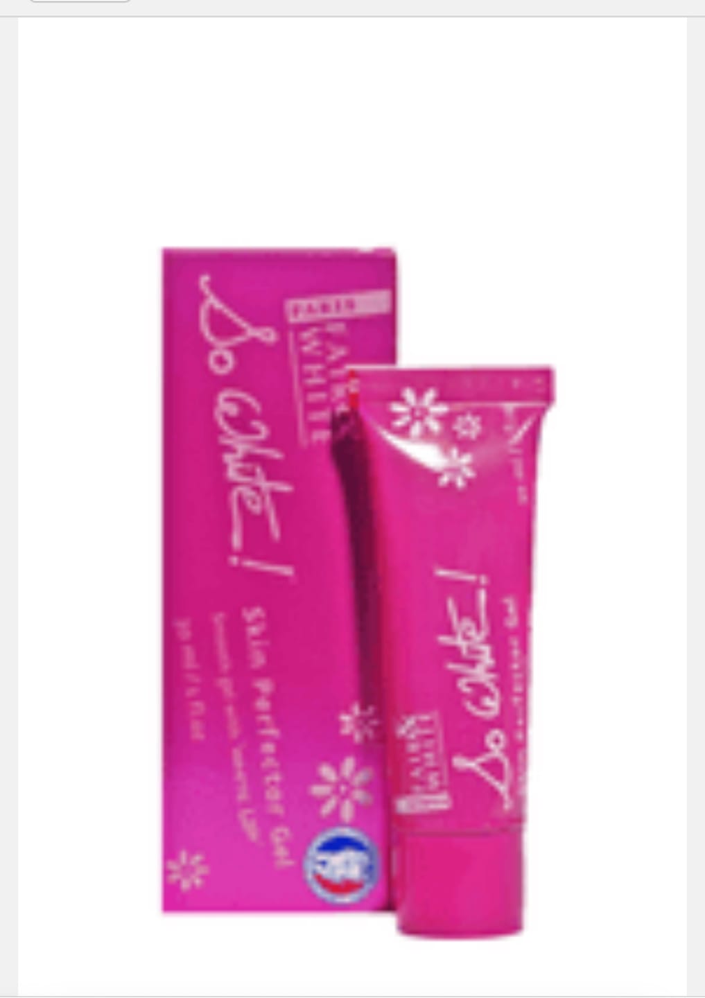 Customer photo review of Fair and White So White Skin Perfector Gel 30ml / 1 fl oz