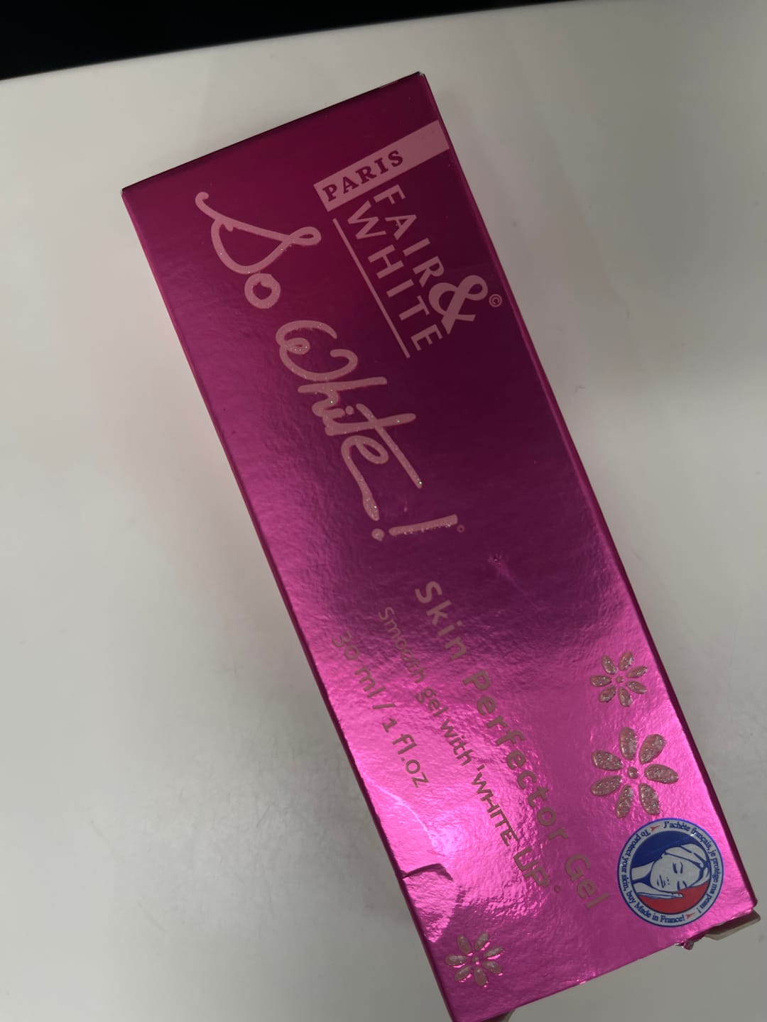 Customer photo review of Fair and White So White Skin Perfector Gel 30ml / 1 fl oz