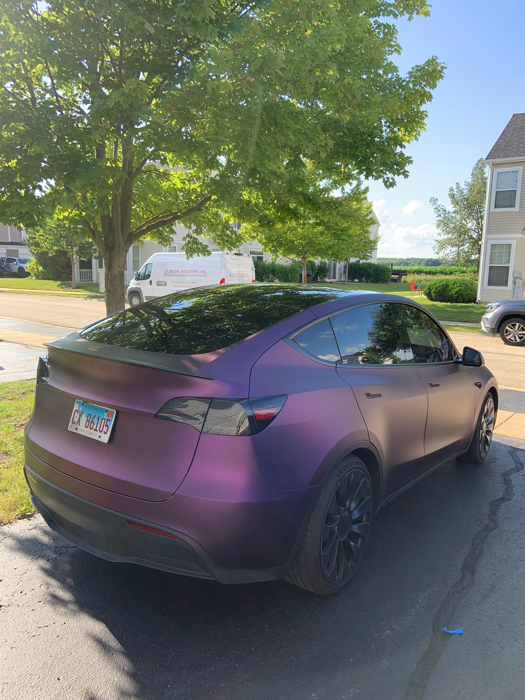 Customer photo review of Matte Russian Violet Vinyl Wrap