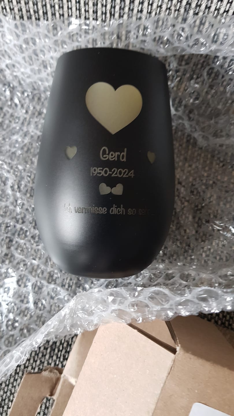 Customer photo review of Wir vermissen dich ... - Individuelles Trauerlicht