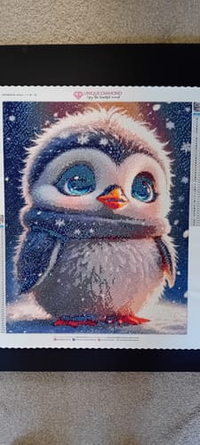 Customer photo review of 5D Diamond Painting AB Steine Baby Penguin