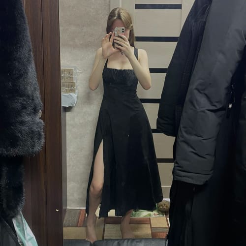 Customer photo review of Selena Corset Midi Dress