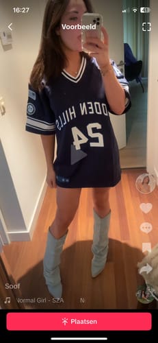 Customer photo review of L.A. FOOTBALL JERSEY NAVY