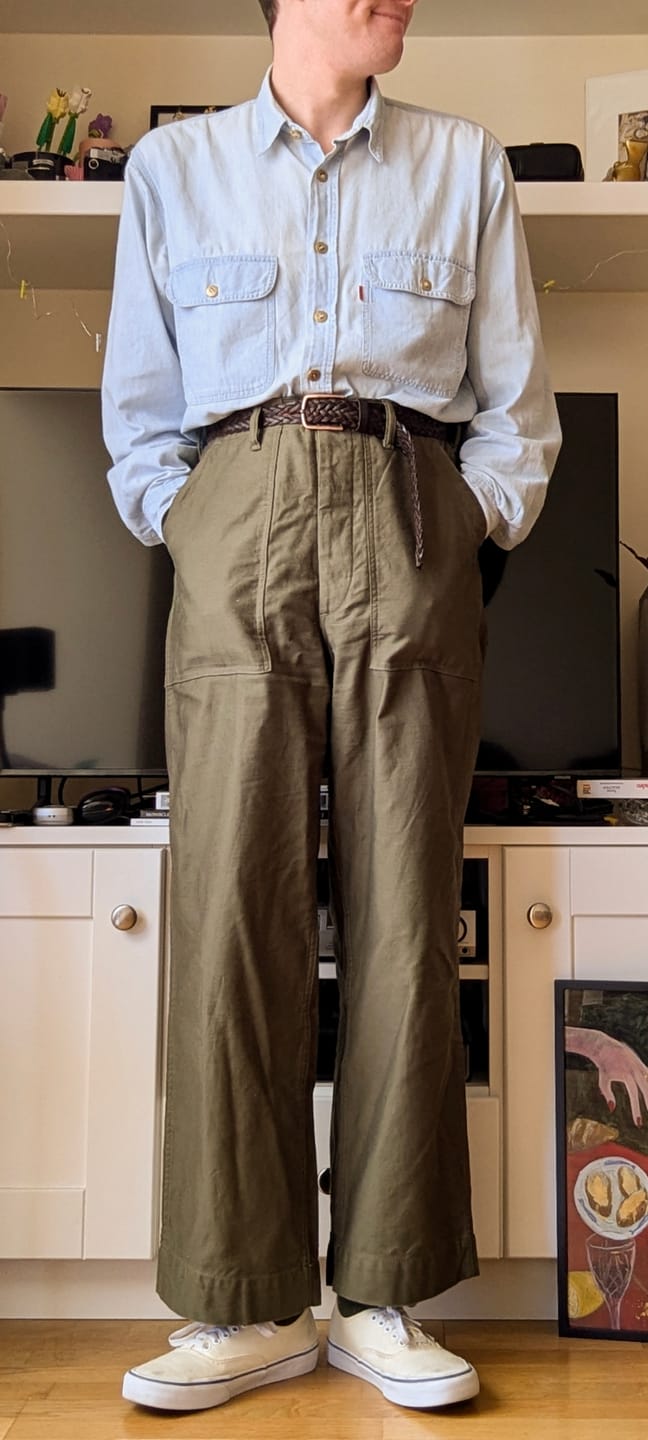 Customer photo review of Vietnam War OG-107 Utility Fatigue Pants
