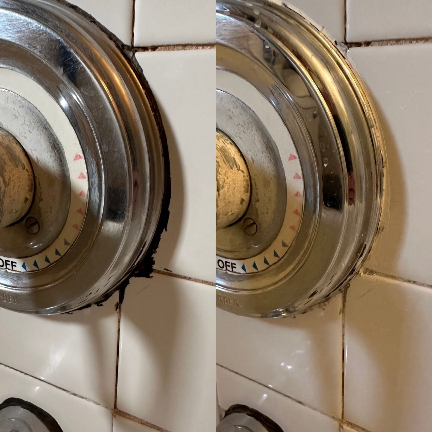 Customer photo review of GLASSGUARD™ Miracle Mold Removal Gel