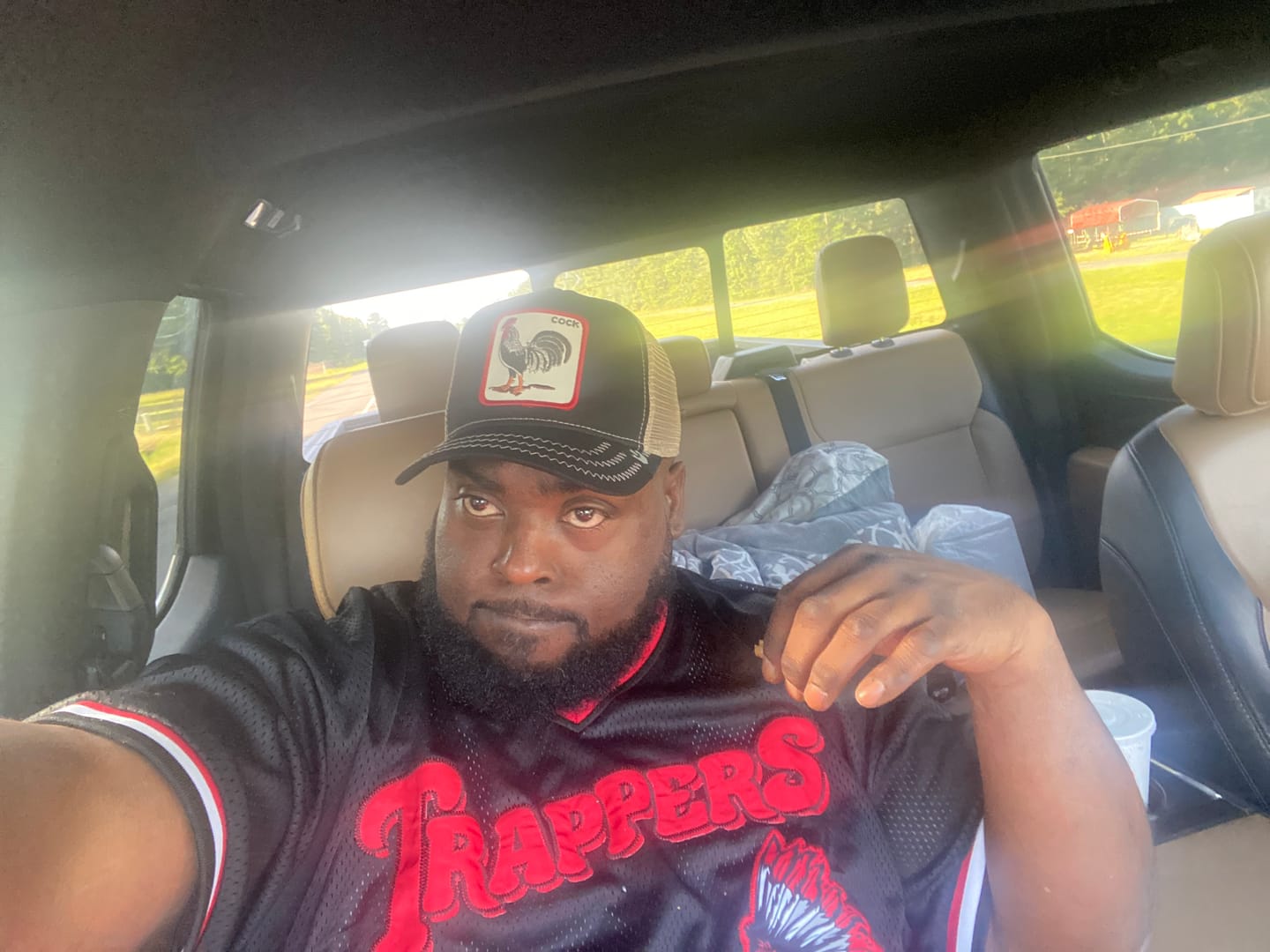 Customer photo review of Trappers - Red on Black Jersey