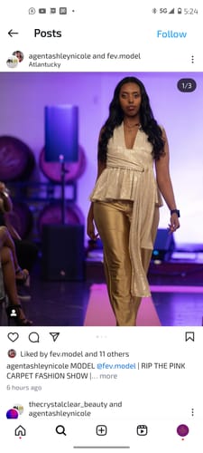 Customer photo review of Gold Shiny Nylon Spandex