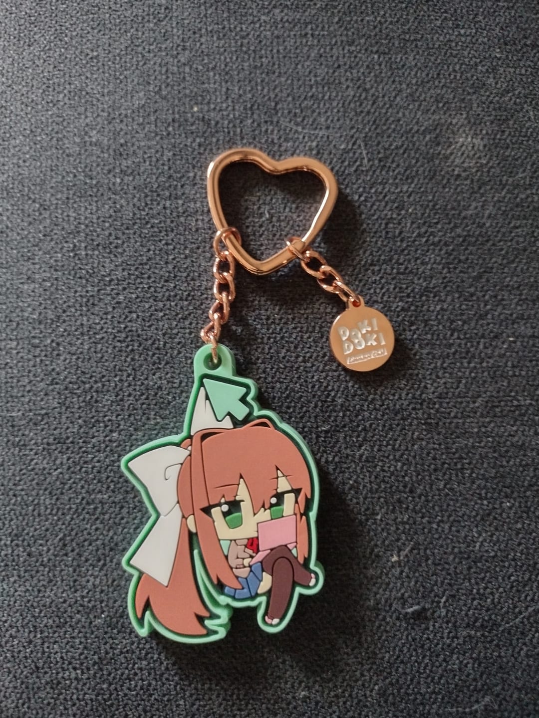 Customer photo review of Doki Doki Literature Club - Monika Mouse Pointer Rubber Keychain