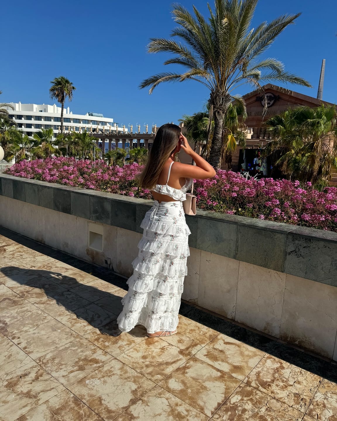 Customer photo review of "Dahlia" Skirt & Top Co-Ord Set - Orange Floral
