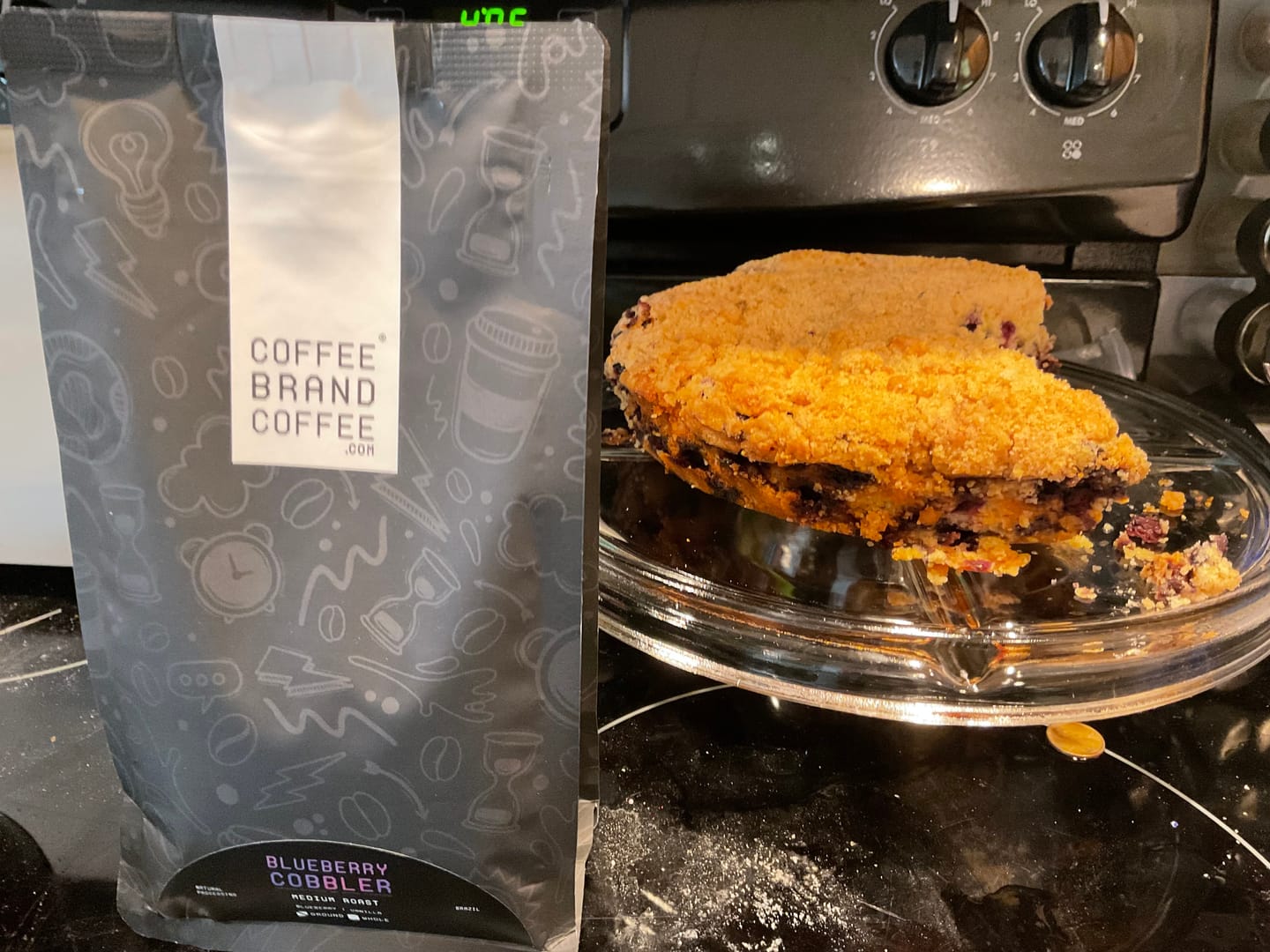 Customer photo review of Blueberry Cobbler Flavored Coffee