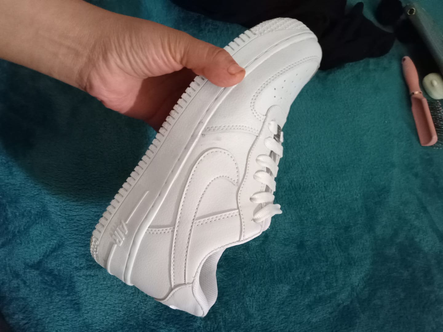 Customer photo review of Paq 6 Pares Tenis 270 Blanco Total 25/28.5
