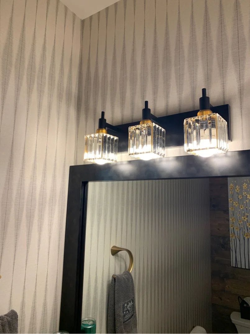 Customer photo review of Modern Luxury Bathroom Crystal Wall Light