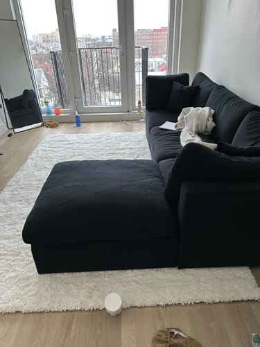 Customer photo review of Sky Linen Deluxe Plush Modular 4 Piece Sectional