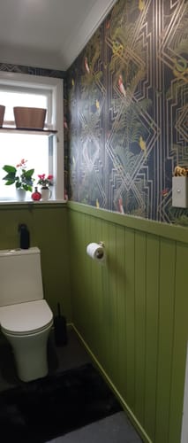 Customer photo review of Akello - Tropical Art Deco Wallpaper - Black/Gold