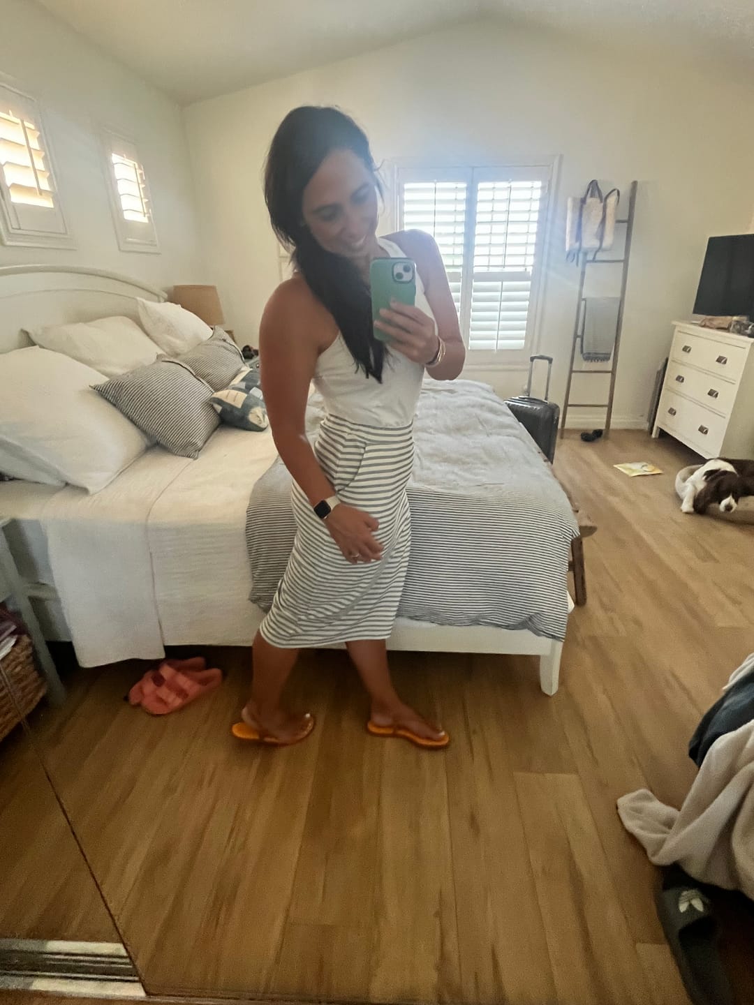 Customer photo review of Skirt Olivia - Greek Stripes