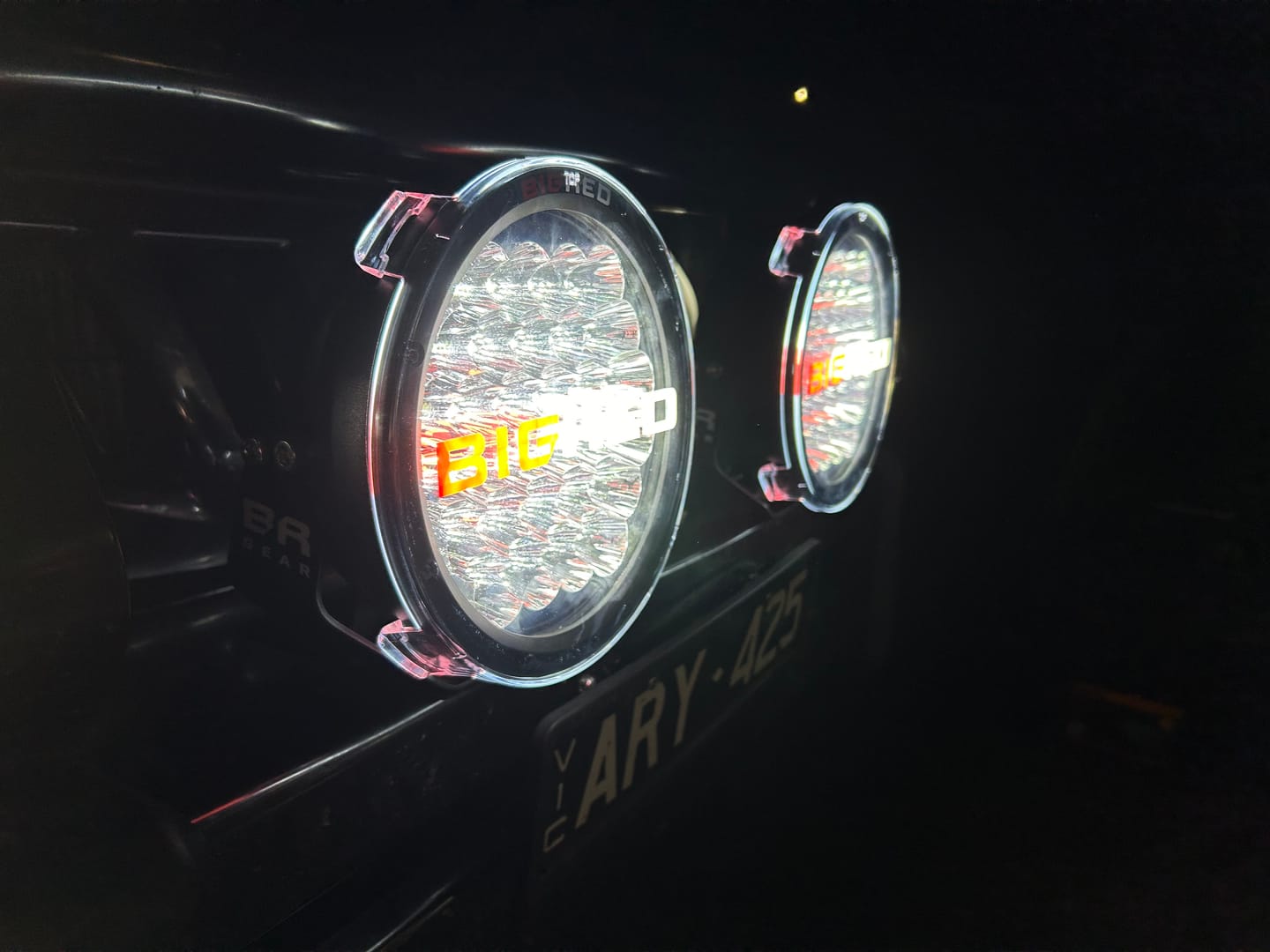 Customer photo review of 9 Inch BRG Driving Light Starter Kit (PAIR W/HARNESS)