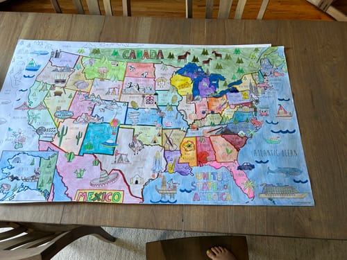 Customer photo review of USA Coloring Map
