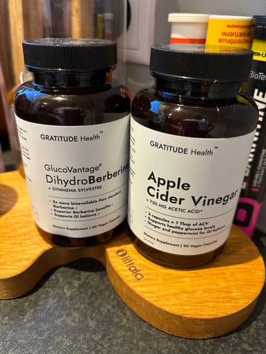 Customer photo review of GlucoVantage® DihydroBerberine + Apple Cider Vinegar Bundle