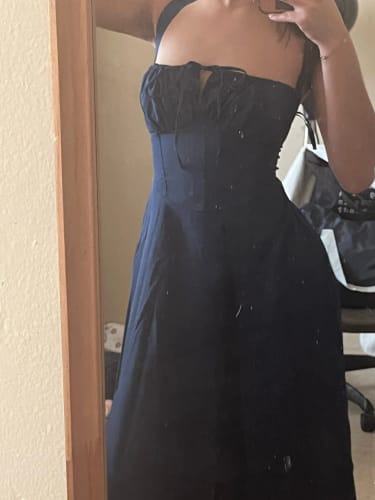 Customer photo review of Selena Corset Midi Dress