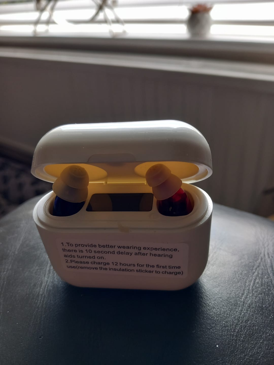 Customer photo review of Rechargeable Invisible Hearing Amplifiers | Hearing Aids with Wireless Charging Case