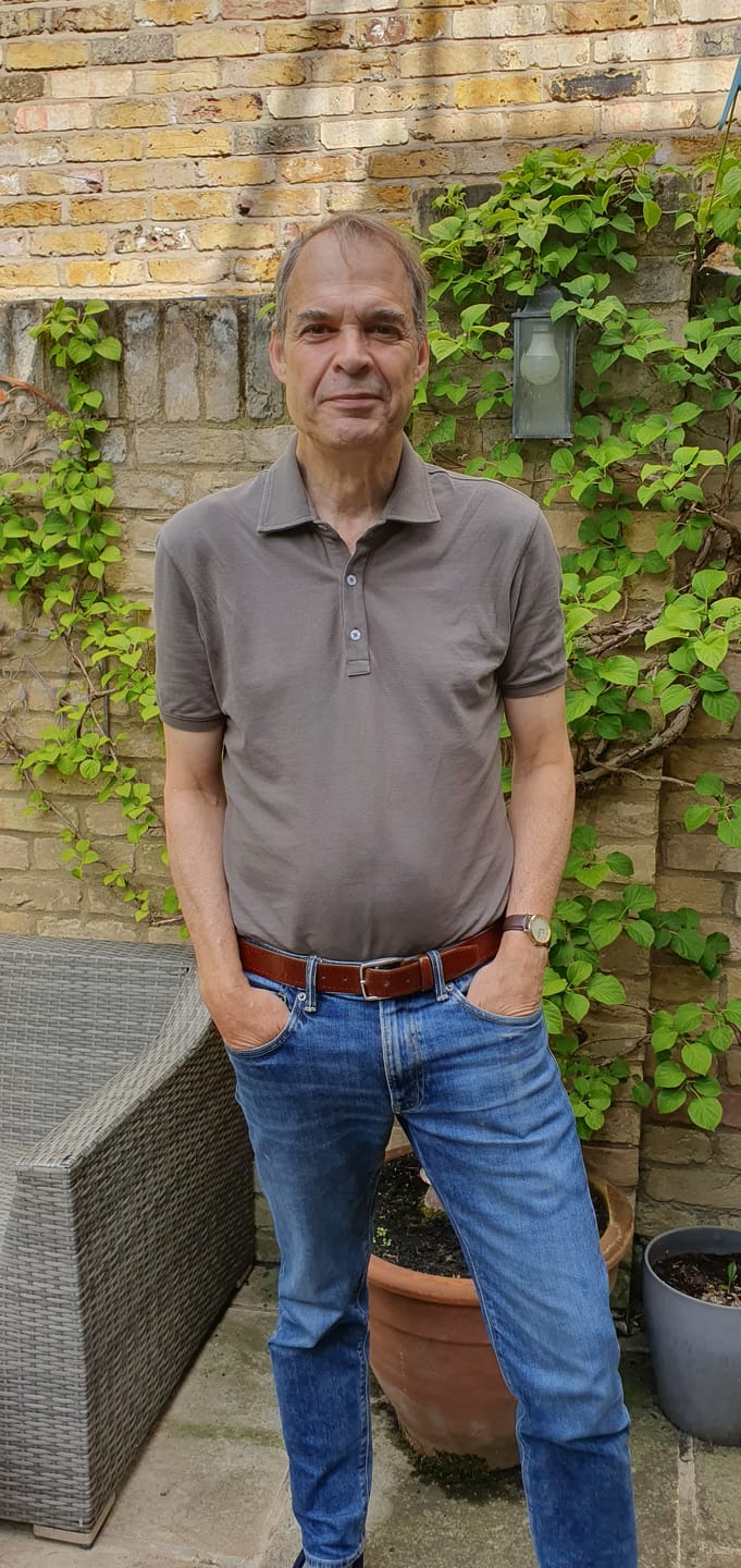 Customer photo review of Organic Tall Slim Pique Polo Shirt (Dark Grey)