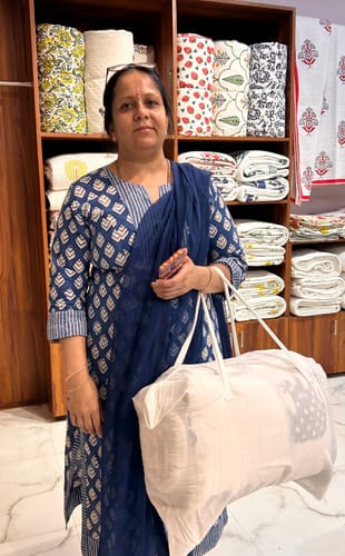 Customer photo review of Organic Mulmul Cotton Quilt