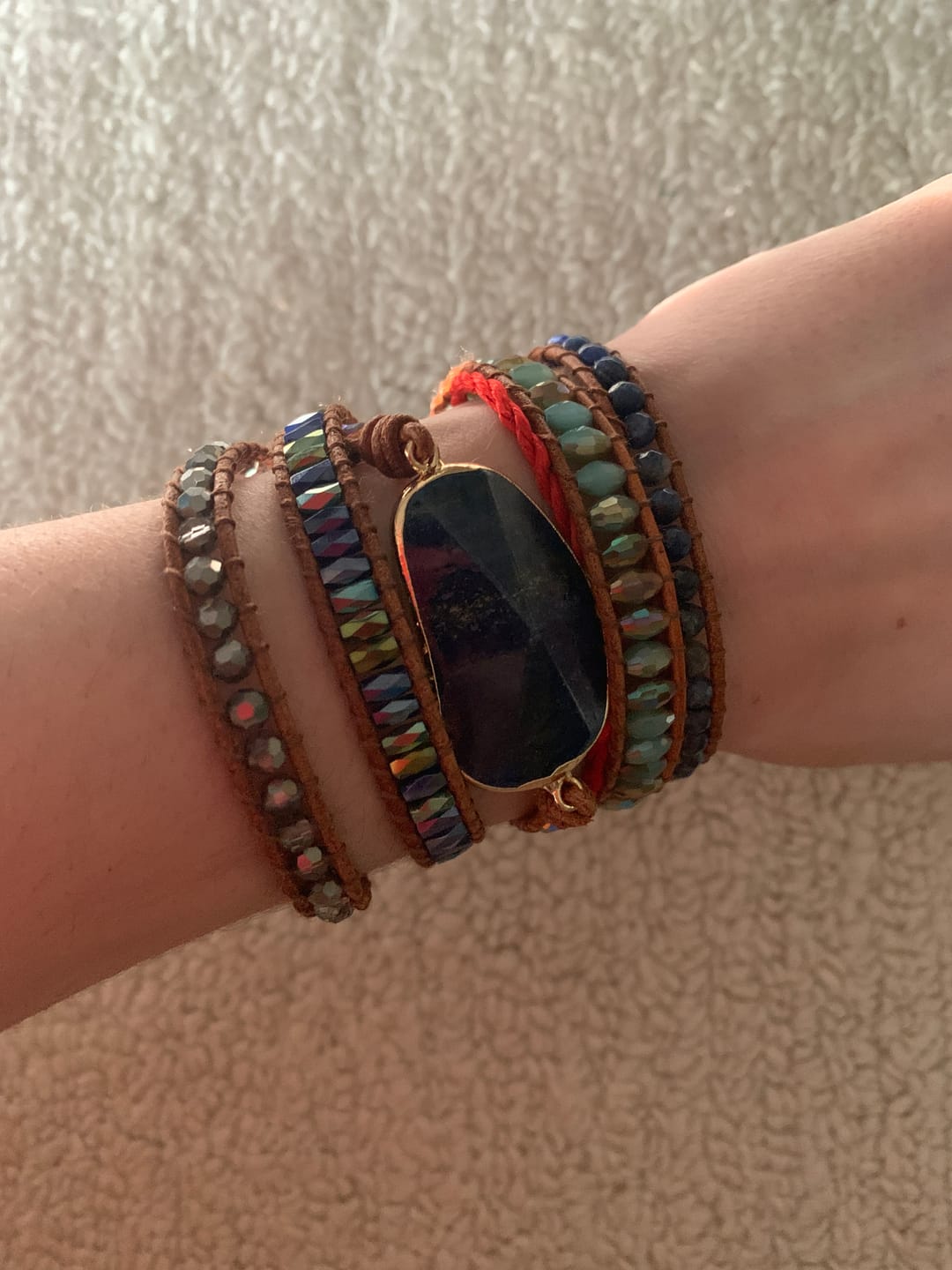Customer photo review of Bracelet lapis Lazuli "Bohème"