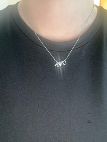 Customer photo review of Herz Duo Buchstabenkette