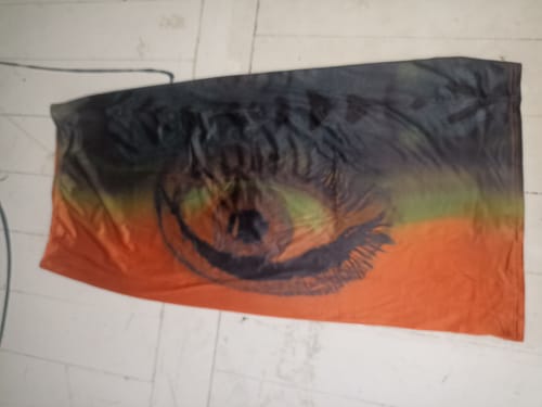 Customer photo review of Contrast abstract print midi skirt cyberpunk Sci-Fi Fashion
