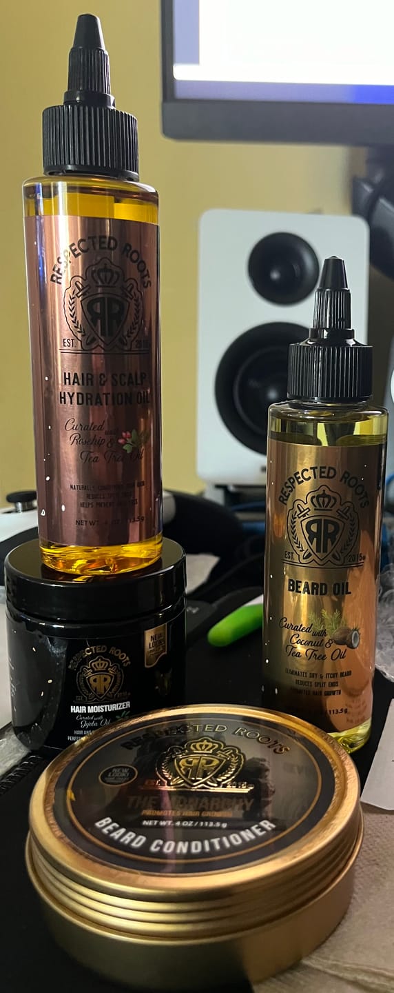 Customer photo review of Hair Oil & Hair Moisturizer Kit