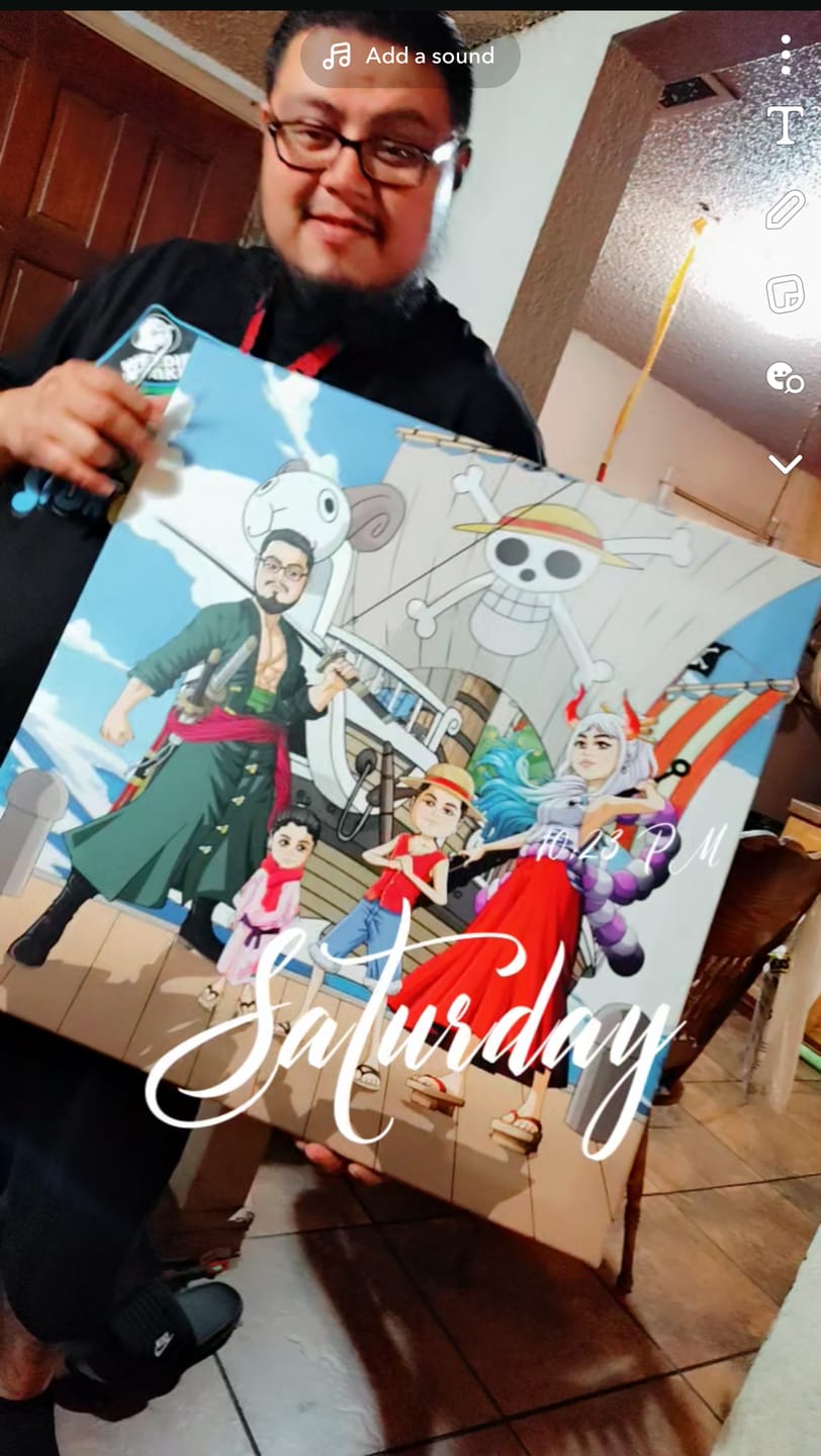 Customer photo review of Pick Any Anime portrait