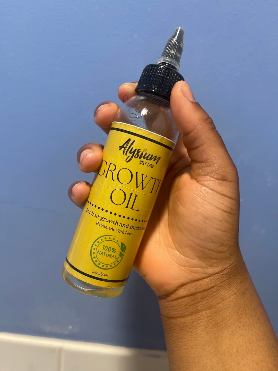Customer photo review of 100% Natural Hair Growth / Thickening Oil