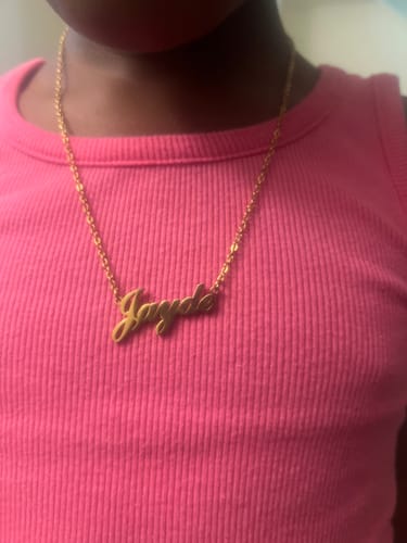 Customer photo review of Personalized Name Necklace