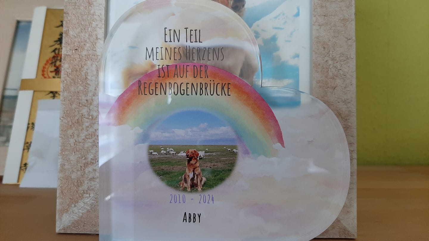 Customer photo review of Dein Foto mit Regenbogen - Individuelles Glasherz