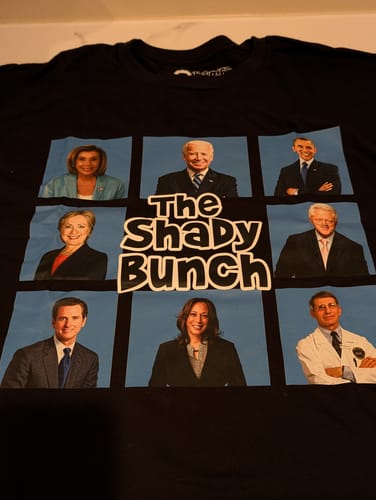 Customer photo review of The Shady Bunch T-shirt