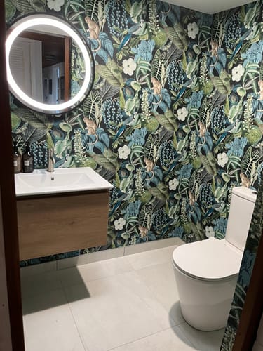 Customer photo review of Amazon Reverie Wallpaper - 2 colours