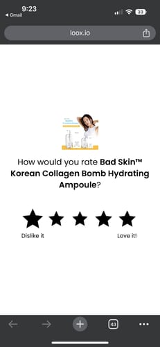 Customer photo review of Bad Skin™ Korean Collagen Bomb Hydrating Ampoule