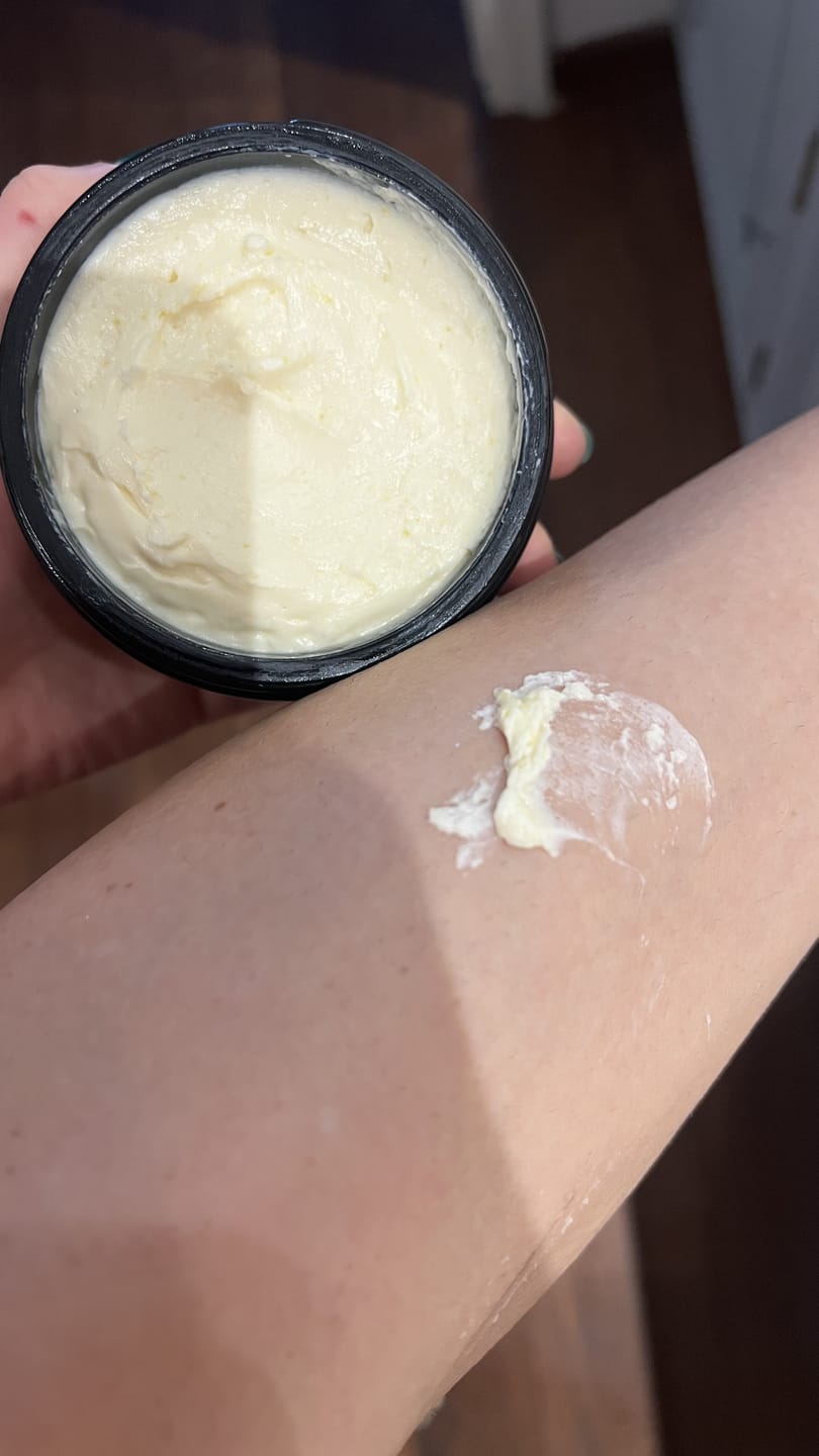 Customer photo review of Prebiotic Body & Face Cream