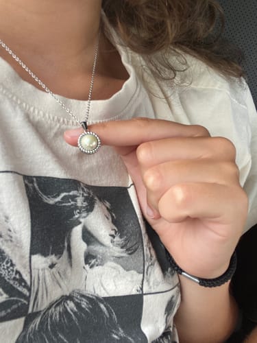 Customer photo review of Paloma Necklace - Silver