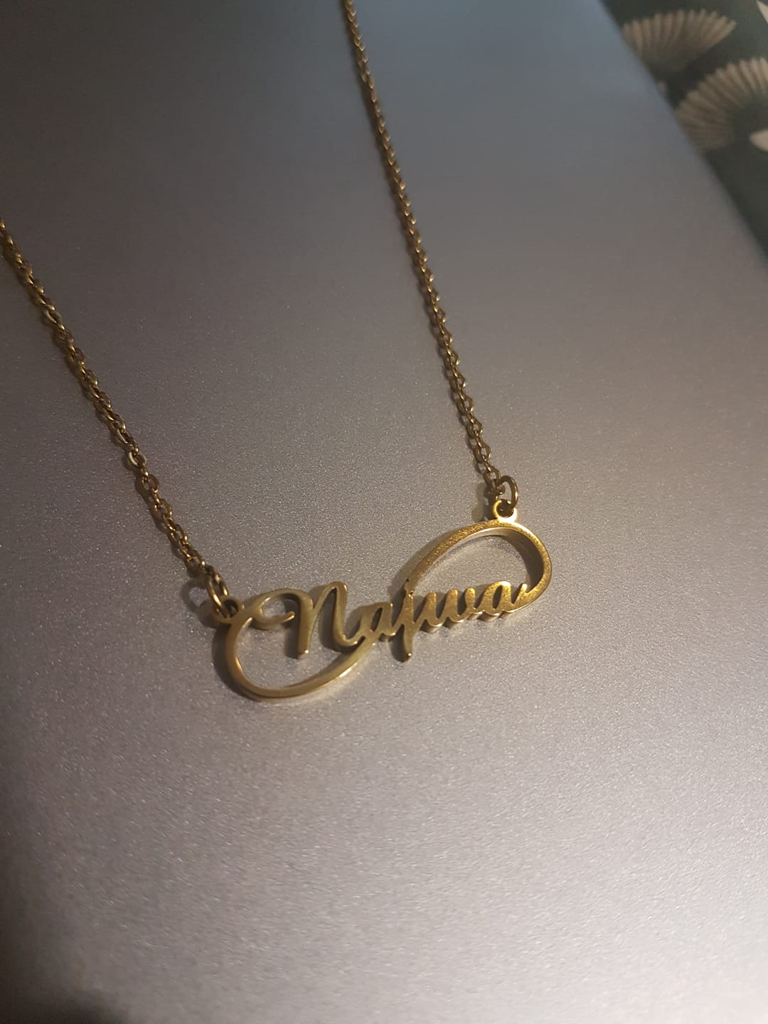 Customer photo review of Collier Prénom Infinité