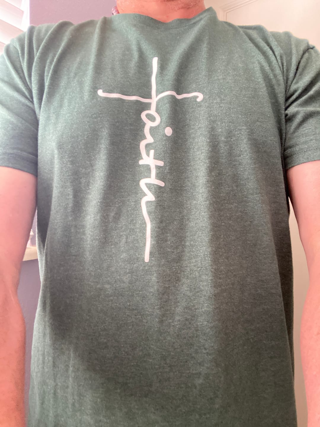 Customer photo review of Faith Cross Tee