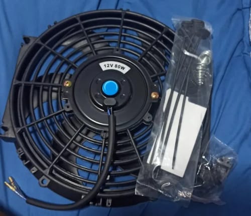 Customer photo review of 10" Universal Electric Radiator Fans 12V 80w Slim Reversible