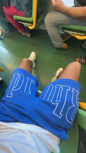Customer photo review of Rhude Logo Shorts