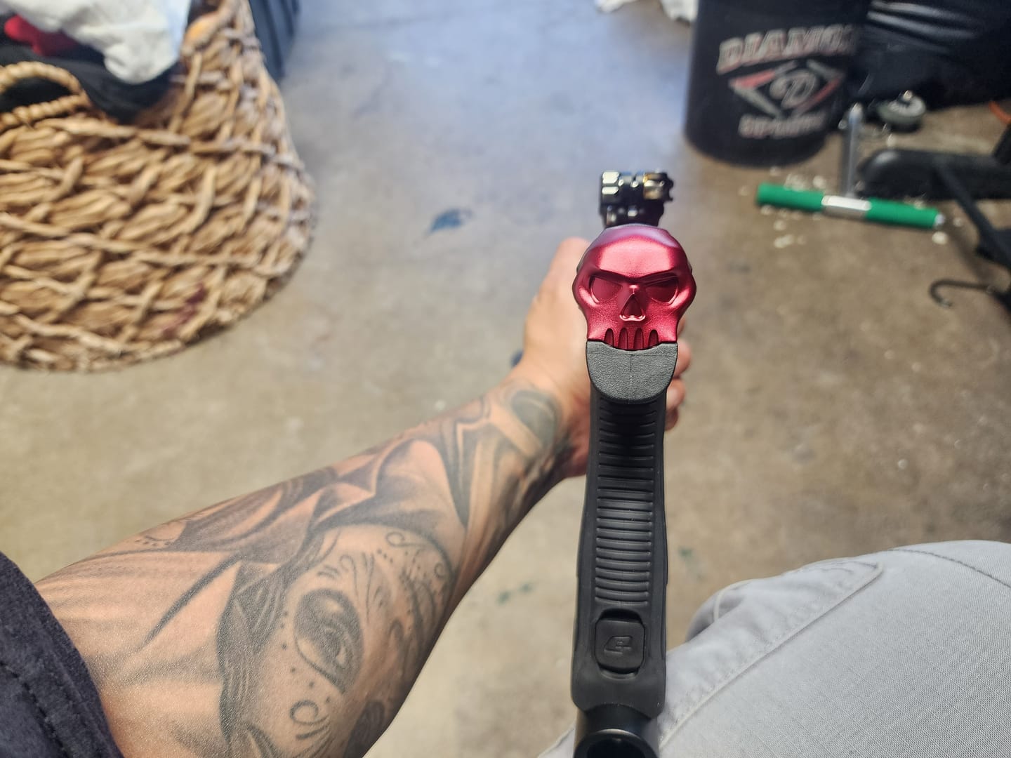 Customer photo review of ETHA3 SKULL BACK CAP