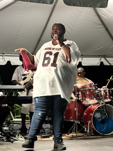 Customer photo review of Custom White Black-Burgundy Mesh Authentic Football Jersey