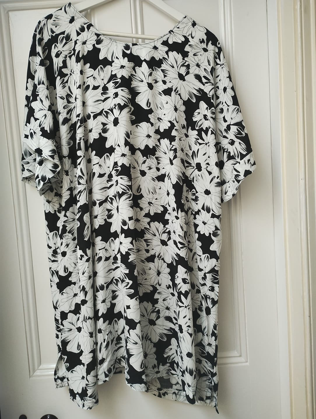 Customer photo review of Doodled Flowers Viscose Challis Fabric